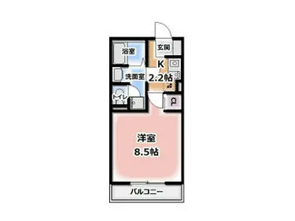 コーストヴィレッジ(1K/1階)の間取り写真