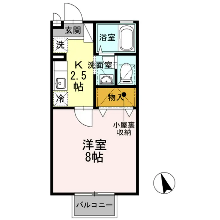 コーポラス泉 2階階 間取り