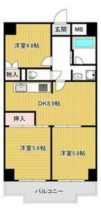 ポレール石神井 7階階 間取り