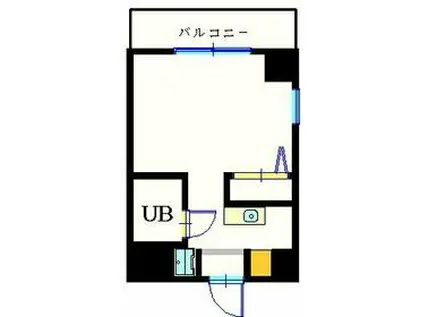 ウインベルソロ西谷第2(ワンルーム/3階)の間取り写真