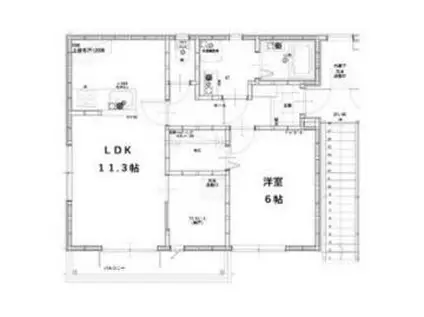 京成電鉄松戸線 初富駅 徒歩13分 2階建 築1年(1SLDK)の間取り写真