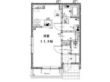 京成電鉄松戸線 初富駅 徒歩13分 2階建 築1年(ワンルーム)の間取り写真