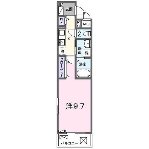 アビィ ロード(1K/3階)の間取り写真