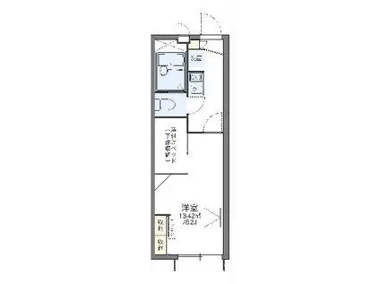 レオパレス月(1K/2階)の間取り写真