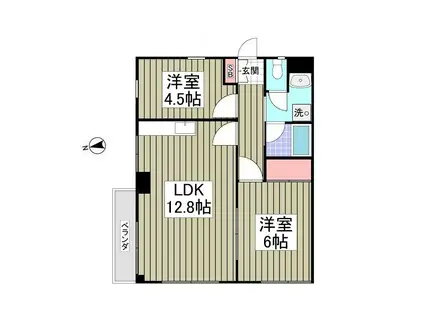 ライブハウスⅡ(2LDK/3階)の間取り写真