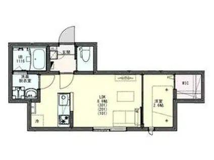 KEIAI RESIDENCE せんげん台Ⅱ(1LDK/1階)の間取り写真