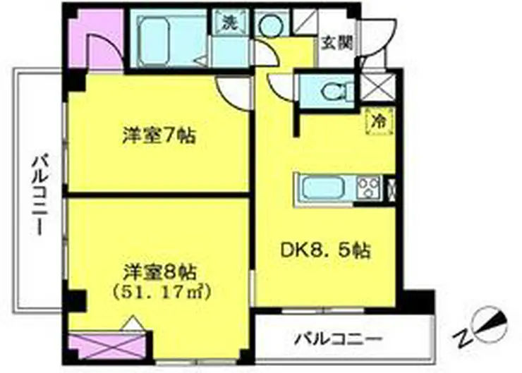 クレスト北町イースト 3階階 間取り