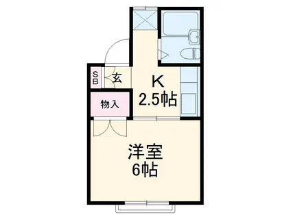 和泉荘(1K/1階)の間取り写真