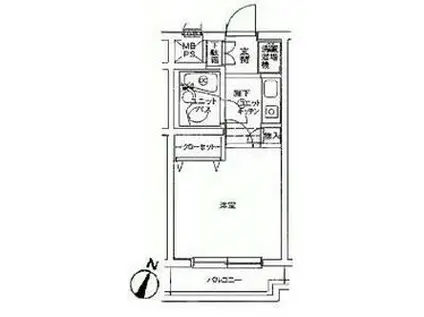 坂戸ダイカンプラザCITY2(1K/4階)の間取り写真