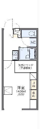 レオパレスソレイユⅡ(1K/1階)の間取り写真