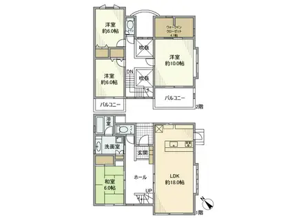 関西本線 井田川駅 バス乗車時間：8分 みずほ台口バス停で下車 徒歩17分 2階建 築20年(4LDK)の間取り写真