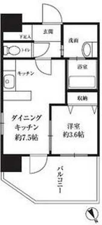 HF西新宿レジデンスEAST 7階階 間取り