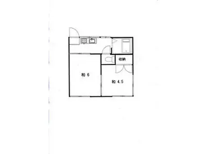 コーポアライ(2K/2階)の間取り写真