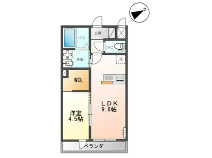 IRIE LIFE Ⅱ (1LDK/1階)の間取り写真