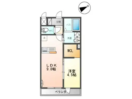 IRIE LIFE Ⅱ (1LDK/2階)の間取り写真