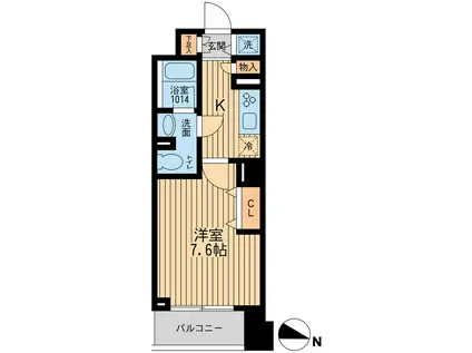 KDXレジデンス幡ヶ谷(1K/11階)の間取り写真