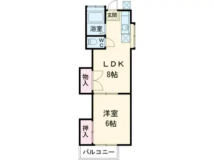 みつ和荘(1LDK/2階)の間取り写真