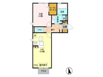 SANTO ARROZAL 1棟(1LDK/2階)の間取り写真