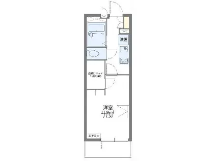 レオパレスヴェール山口(1K/2階)の間取り写真