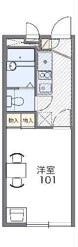 レオパレスエスペランサ(1K/1階)の間取り写真