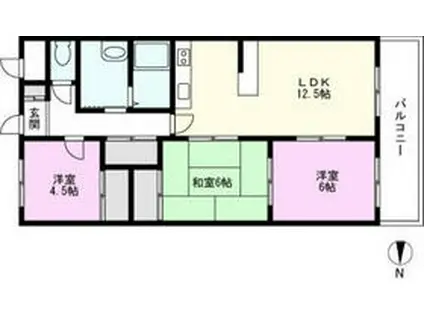 エンリッチFⅢ(3LDK/2階)の間取り写真