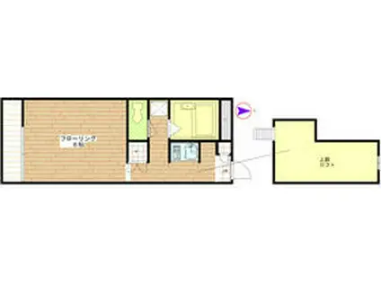 ウエストフィールド(ワンルーム/1階)の間取り写真