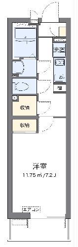 クレイノ港北Ⅱ(1K/4階)の間取り写真