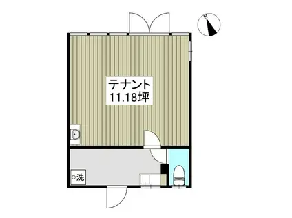 シティハイムKOGA(ワンルーム/1階)の間取り写真