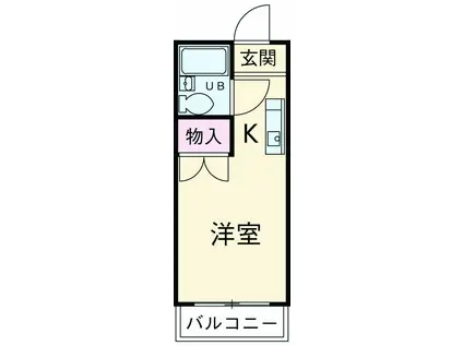 アーバン フォレスト(ワンルーム/2階)の間取り写真