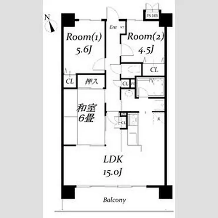エテルノ豊春 5階階 間取り