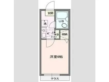 ジュネパレス新松戸第54(1K/1階)の間取り写真