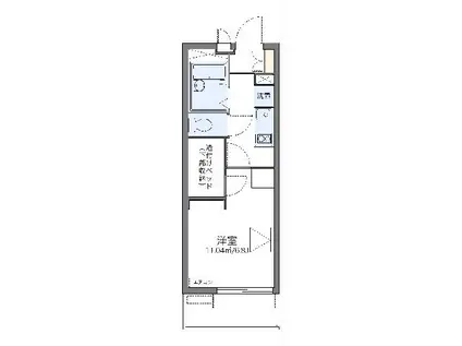 レオパレスマ メゾンC(1K/3階)の間取り写真