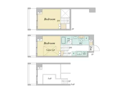 VIA LATTEA 志村(ワンルーム/3階)の間取り写真