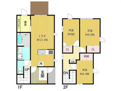 総武・中央緩行線 幕張駅 徒歩5分 2階建 築1年(3SLDK)の間取り写真