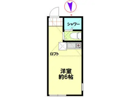 ユナイトアルゴ川崎(ワンルーム/2階)の間取り写真