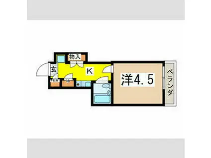 上板橋ダイカンプラザシティー2(1K/3階)の間取り写真