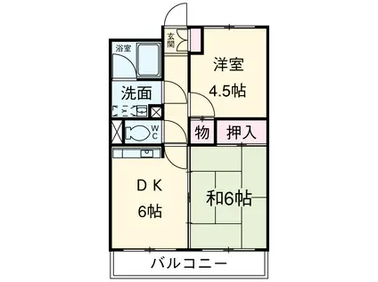 村野マンション(2DK/3階)の間取り写真