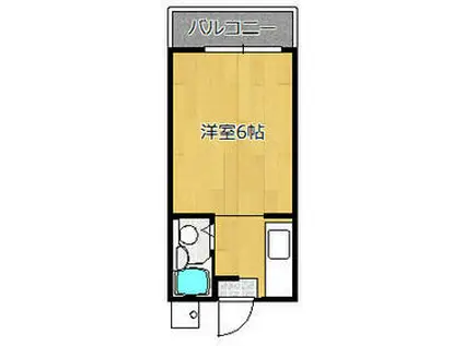 ハーレス高井戸(1K/1階)の間取り写真