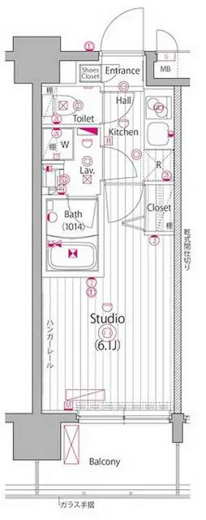 ガーラ・ステーション横濱阪東橋 6階階 間取り