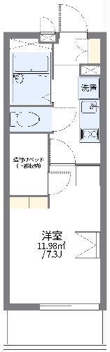 レオパレスプレミール中浦和Ⅰ(1K/1階)の間取り写真