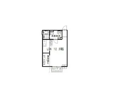 東海道本線 鷲津駅 徒歩9分 2階建 築19年(ワンルーム/1階)の間取り写真