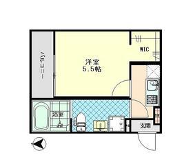 グランメゾン東川口(1K/2階)の間取り写真