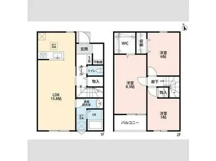 リーブルファイン幸手中Ⅰ(3LDK/1階)の間取り写真