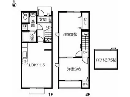 ＭＳマルシュ(2LDK)の間取り写真