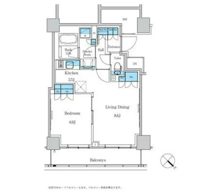 パークアクシス滝野川ラブリーズ 2階階 間取り