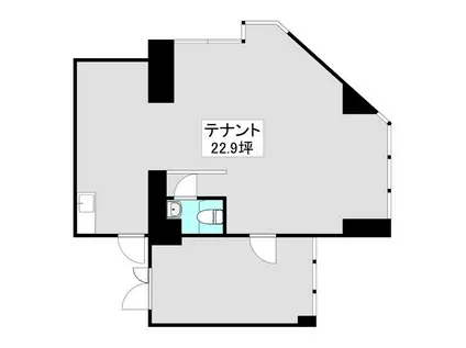 ニュースカイ桜ヶ丘(1LDK/1階)の間取り写真