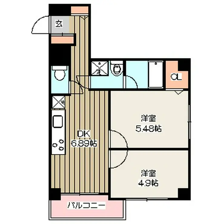 グランシャリオ国立 8階階 間取り
