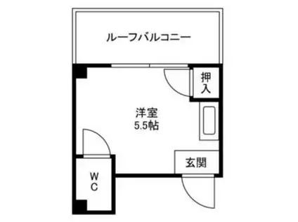 澤屋エステート第二ビル(ワンルーム/4階)の間取り写真