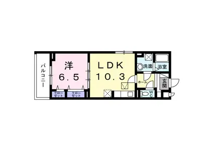 ハイダウェイホーム茨木(1LDK/1階)の間取り写真