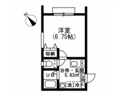 中野島DSコート(1K/1階)の間取り写真